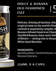 Swish cocktail can with product details on a black background