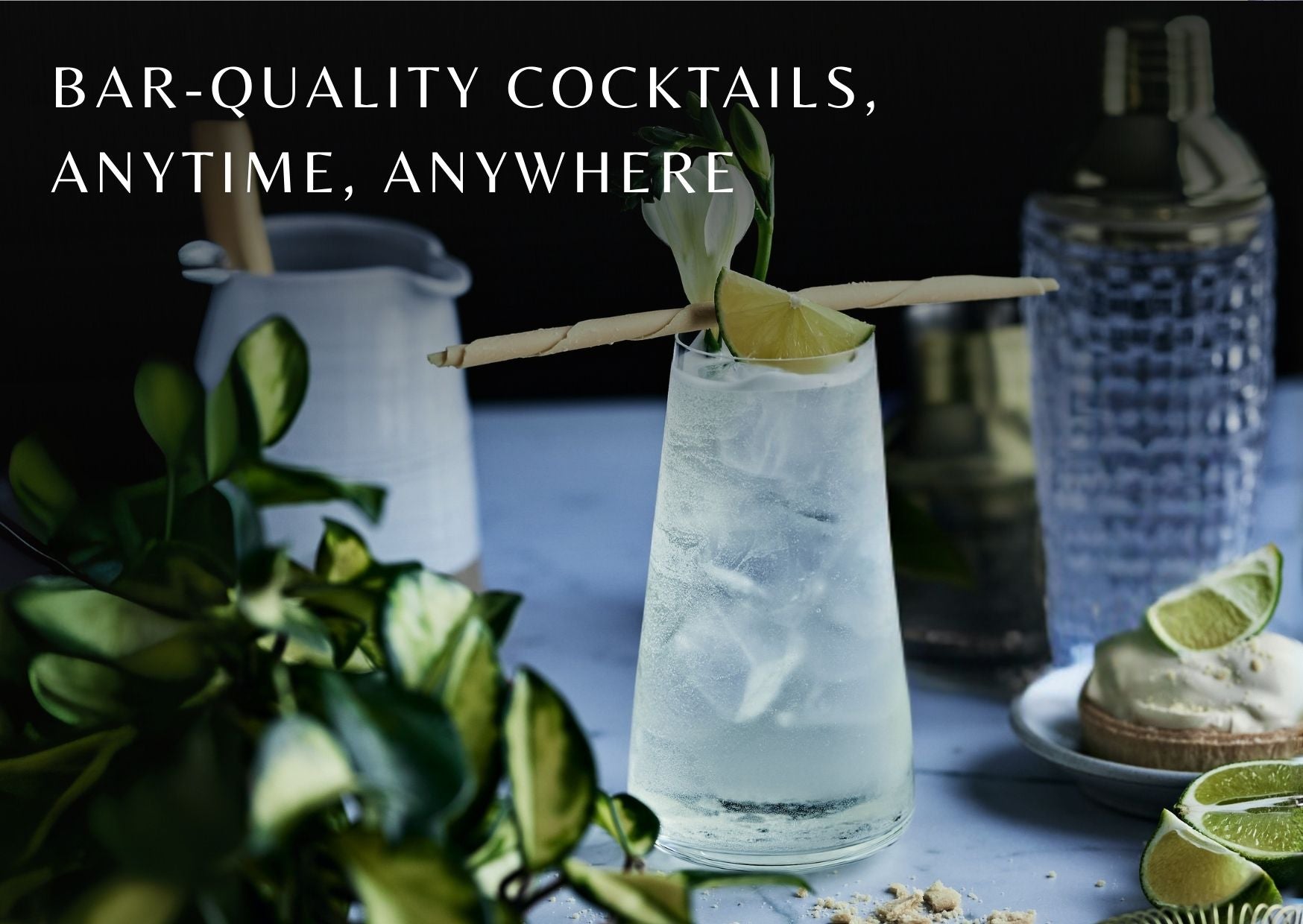 SWISH ready-to-drink cocktail served over ice in a stylish glass, capturing the premium bar-quality experience that can be enjoyed anytime, anywhere